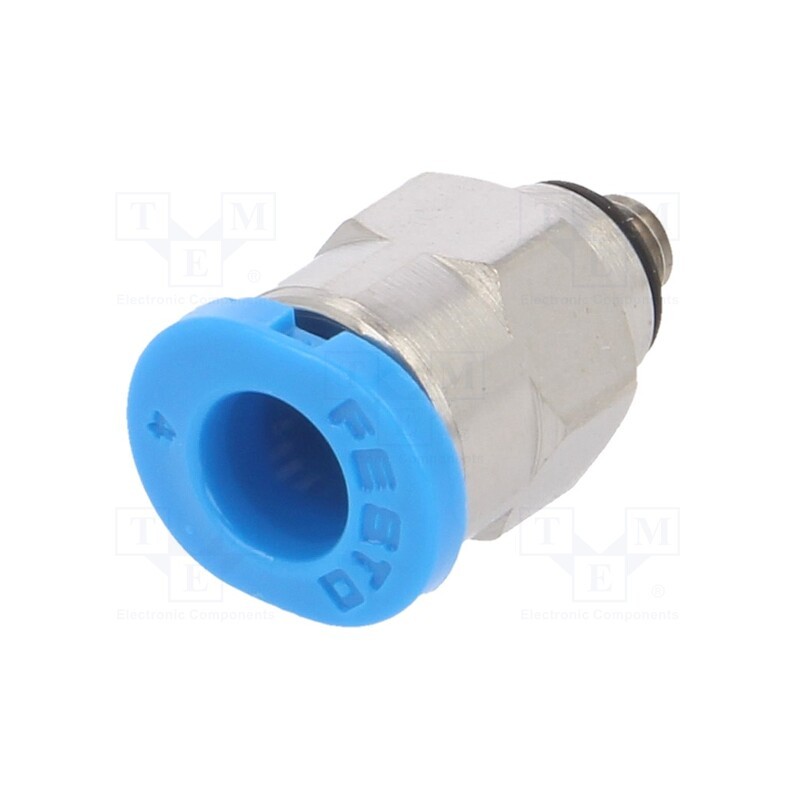 1 pcs x FESTO-153303 - Push-in fitting, straight, -0.95÷6bar, Gasket: NBR rubber, QSM