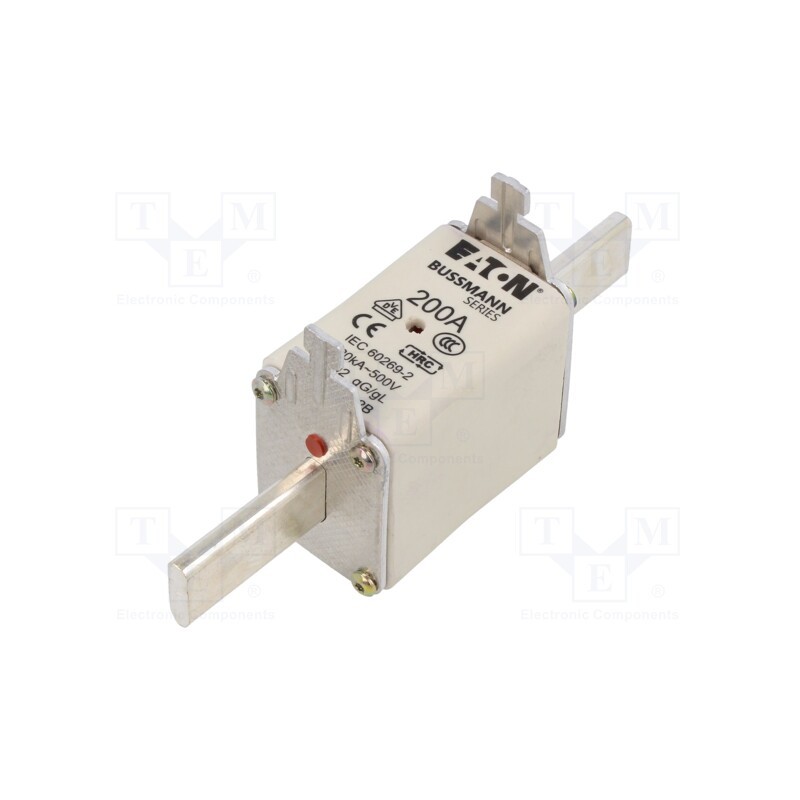 1 pcs x BUSSMANN - 200NHG02B - Fuse: fuse, gG,gL, 200A, 500VAC, industrial, NH02