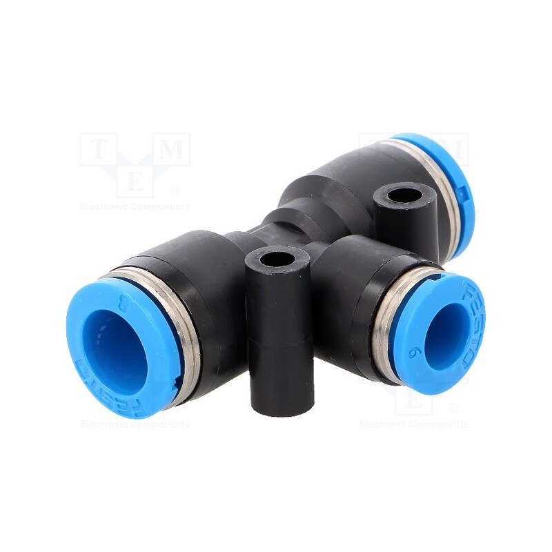 1 pcs x FESTO-153135 - Push-in fitting, straight,T-tap splitter, -0.95÷6bar, PBT, QS