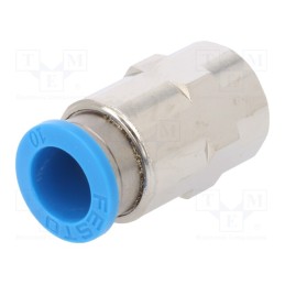 1 pcs x FESTO-153028 - Push-in fitting, threaded,straight, -0.95÷6bar, Thread: G 1/4'
