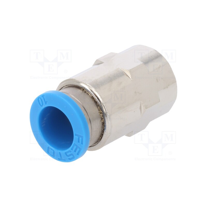 1 pcs x FESTO-153028 - Push-in fitting, threaded,straight, -0.95÷6bar, Thread: G 1/4'