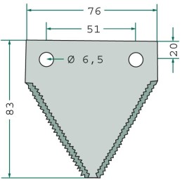 Claas Rasspe 611203 finely cut scythe blade