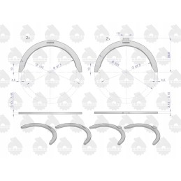 Set of half rings n 0 40 II cut 42013991 c