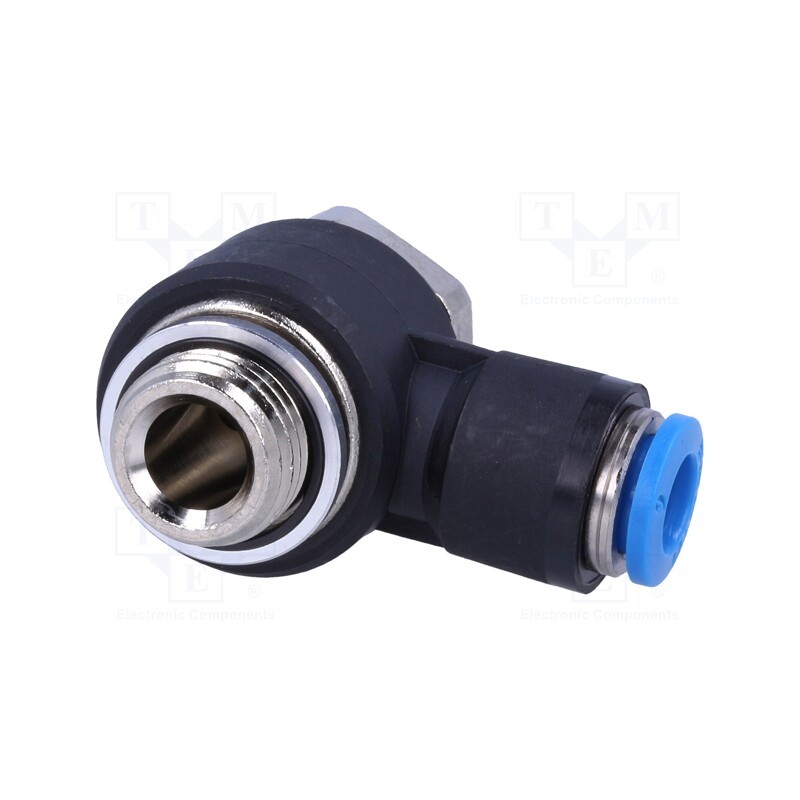 1 pcs x FESTO-186139 - Push-in fitting, angled 90°, -0.95÷6bar, Gasket: NBR rubber, QS