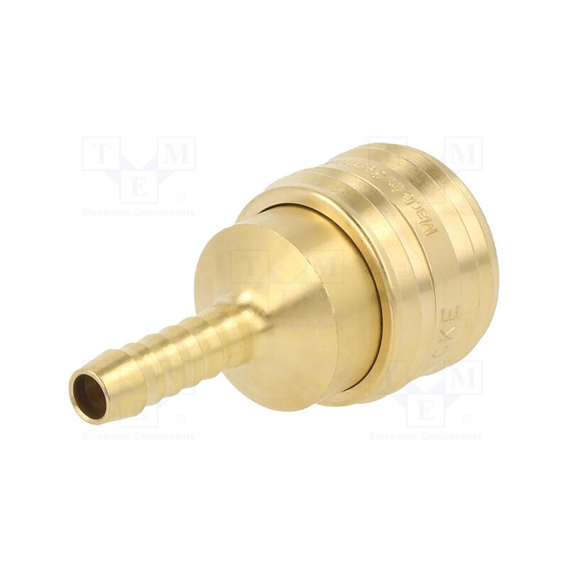 1 pcs x PNEUMAT-ES 6 T - Quick connection coupling, 0÷35bar, brass, 55mm, 1000l/min
