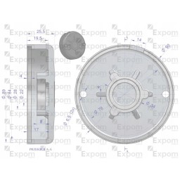 Rear cover of the m type starter brush holder
