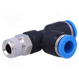 1 pcs x FESTO-153118 - Push-in fitting, straight,T-tap splitter, -0.95÷6bar, PBT, QS