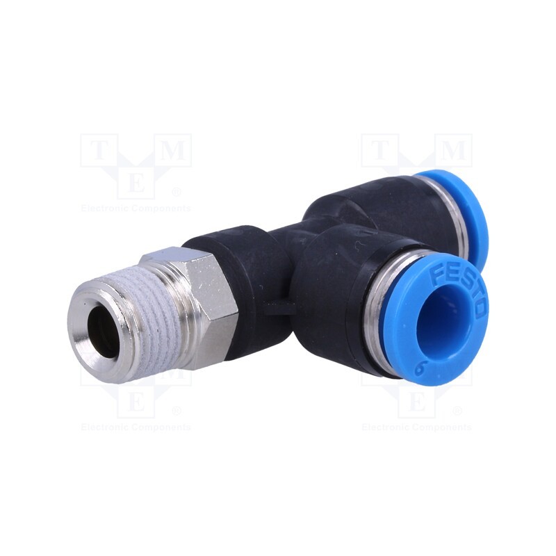 1 pcs x FESTO-153118 - Push-in fitting, straight,T-tap splitter, -0.95÷6bar, PBT, QS