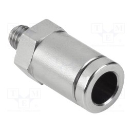 1 pcs x SCHMALZ-STV-GE-M5-AG-6 - Straight push-in fitting, M5-AG, -20÷80°C, nickel-plated brass