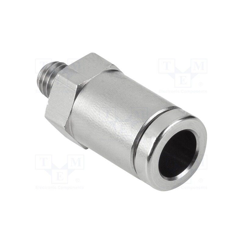 1 pcs x SCHMALZ-STV-GE-M5-AG-6 - Straight push-in fitting, M5-AG, -20÷80°C, nickel-plated brass