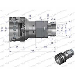 Hydraulic socket pressure eliminator m22x1 5