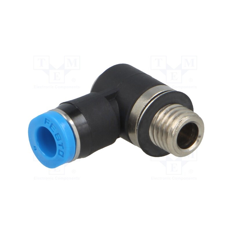 1 pcs x FESTO-130832 - Push-in fitting, threaded,angled 90°, -0.95÷6bar, Thread: M7