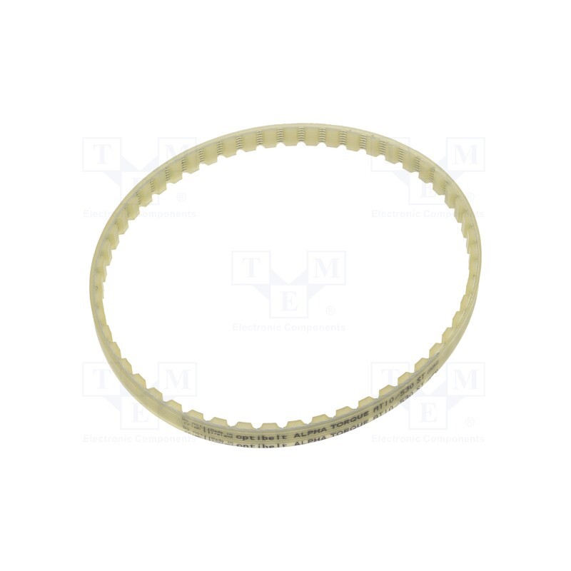 1 pcs x OPTIBELT - AT10 530 1077ZA - Timing belt, AT10, W: 10mm, H: 5mm, Lw: 530mm, Tooth height: 2.5mm