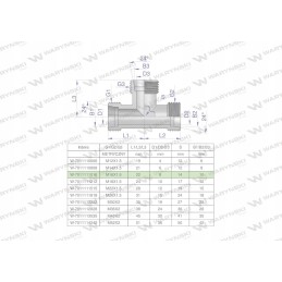 Hydraulic tee bbb m16x1 5 10l xt warynski