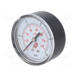 1 pcs x PNEUMAT-M50A.PL010G14 - Manometer, 0÷10bar, non-aggressive liquids,inert gases, 50mm