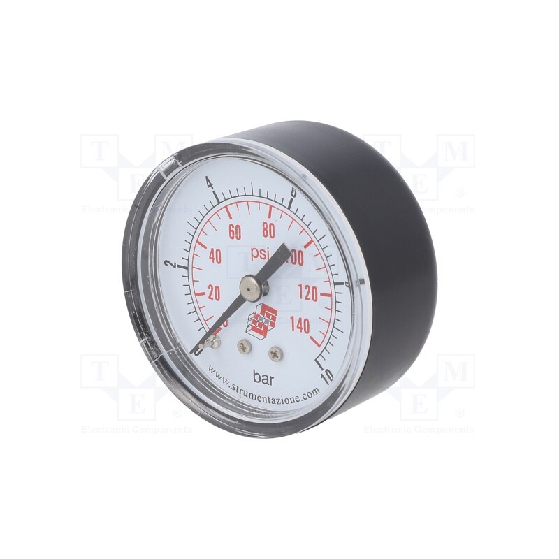 1 pcs x PNEUMAT-M50A.PL010G14 - Manometer, 0÷10bar, non-aggressive liquids,inert gases, 50mm