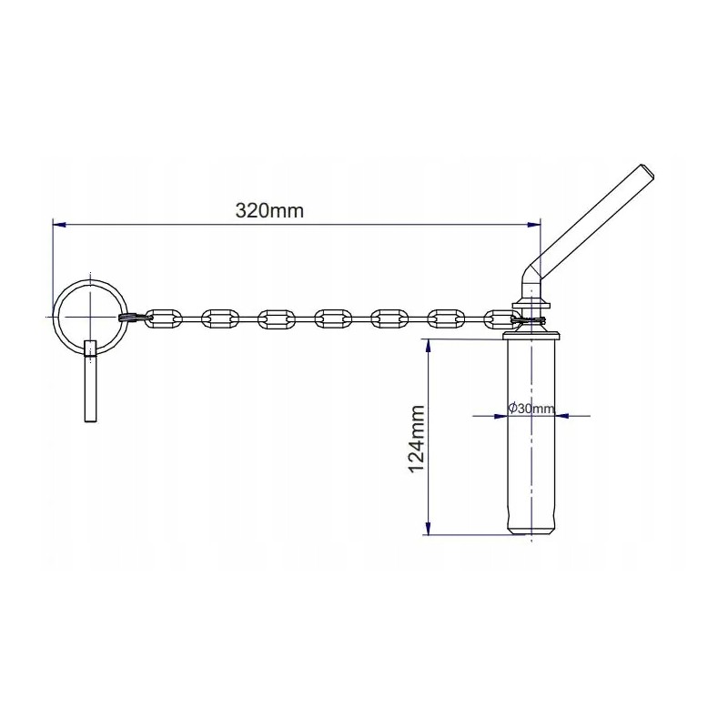 Upper hitch pin long 3027005m91 c 330 mor