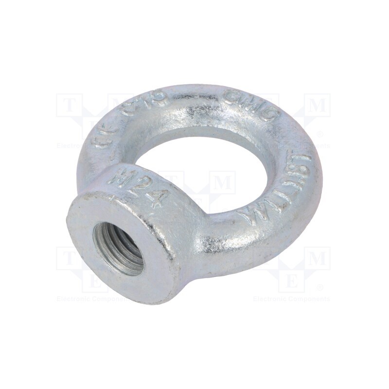 1 pcs x DROMET - NZU24 - Lifting eye nut, eye, M24, steel, Plating: zinc, DIN 582, 50mm