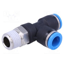 1 pcs x FESTO-153121 - Push-in fitting, straight,T-tap splitter, -0.95÷6bar, PBT, QS