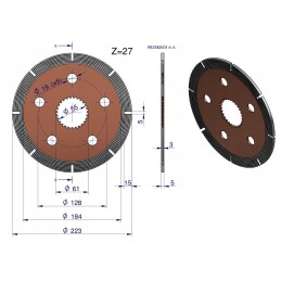 Brake friction disc mf3 mf4 1860964m2