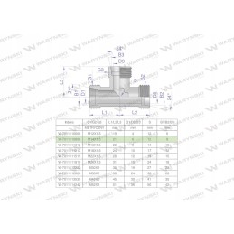 Hydraulic tee meter bbb m14x1 5 08l 2 pcs