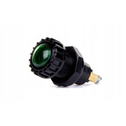 Green indicator light with 12v bulb, 17mm cover