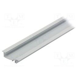 1 pcs x TOPMET - 23040001 - Profiles for LED modules, white, L: 1m, FLAT8, aluminium, recessed