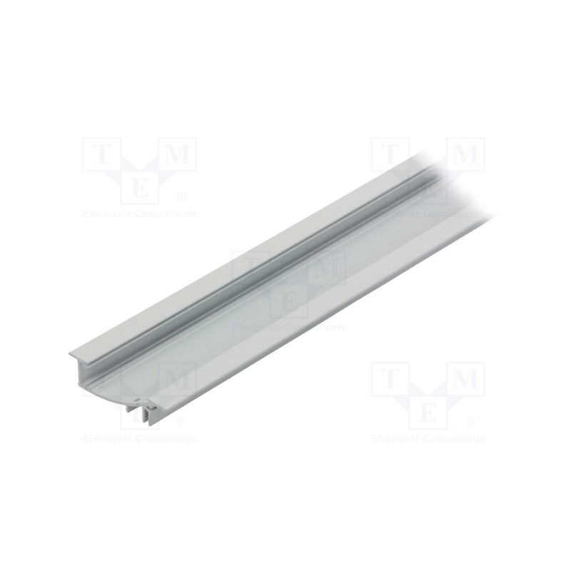 1 pcs x TOPMET - 23040001 - Profiles for LED modules, white, L: 1m, FLAT8, aluminium, recessed