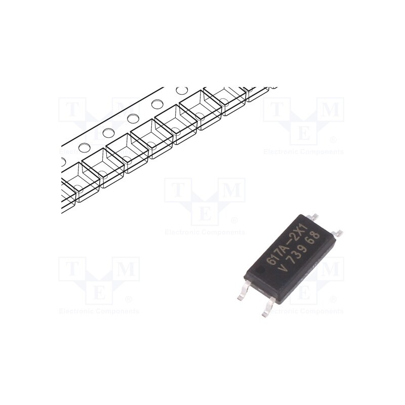 1 pcs x VISHAY - VOL617A-2X001T - Optocoupler, SMD, Ch: 1, OUT: transistor, Uinsul: 5kV, Uce: 80V, SOP4L