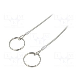 1 pcs x ELESA+GANTER - GN 111.2-500-30-A-TR - Retaining cable, Plating: PVC, stainless steel, 500mm