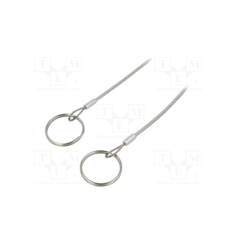 1 pcs x ELESA+GANTER - GN 111.2-500-30-A-TR - Retaining cable, Plating: PVC, stainless steel, 500mm