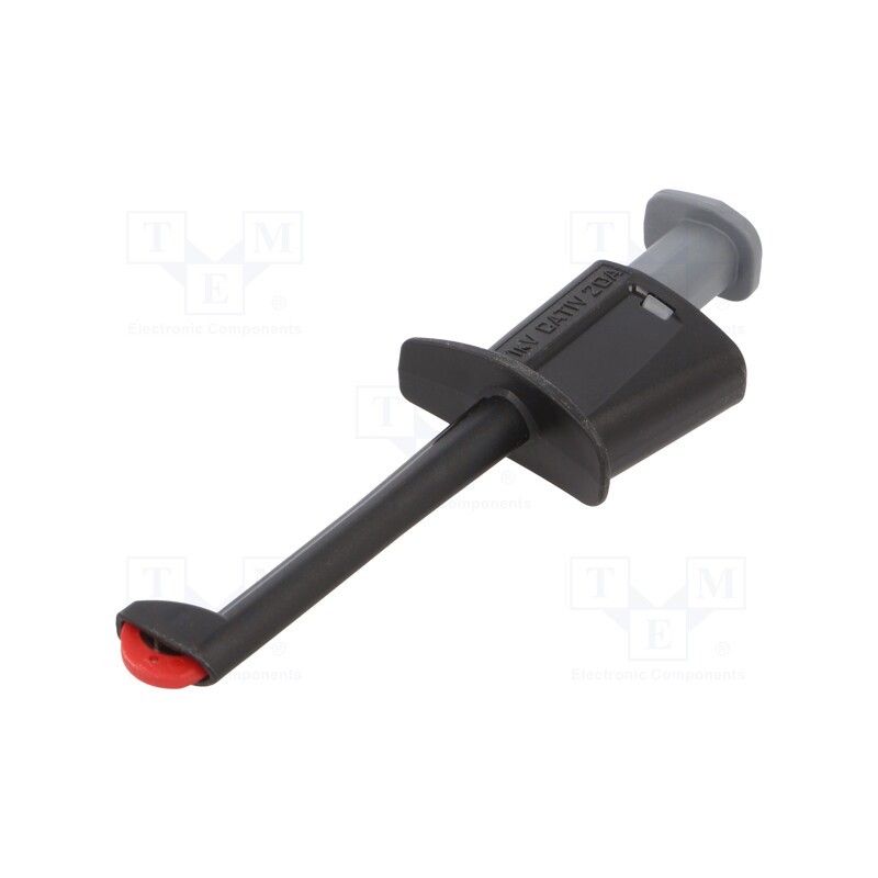 1 pcs x ELECTRO-PJP - 6001-IEC-SW - Clip-on probe, hook type, 20A, black, Grip capac: max.12.3mm, 4mm
