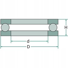 Thrust ball bearing 51106 30x47x11 mm granite