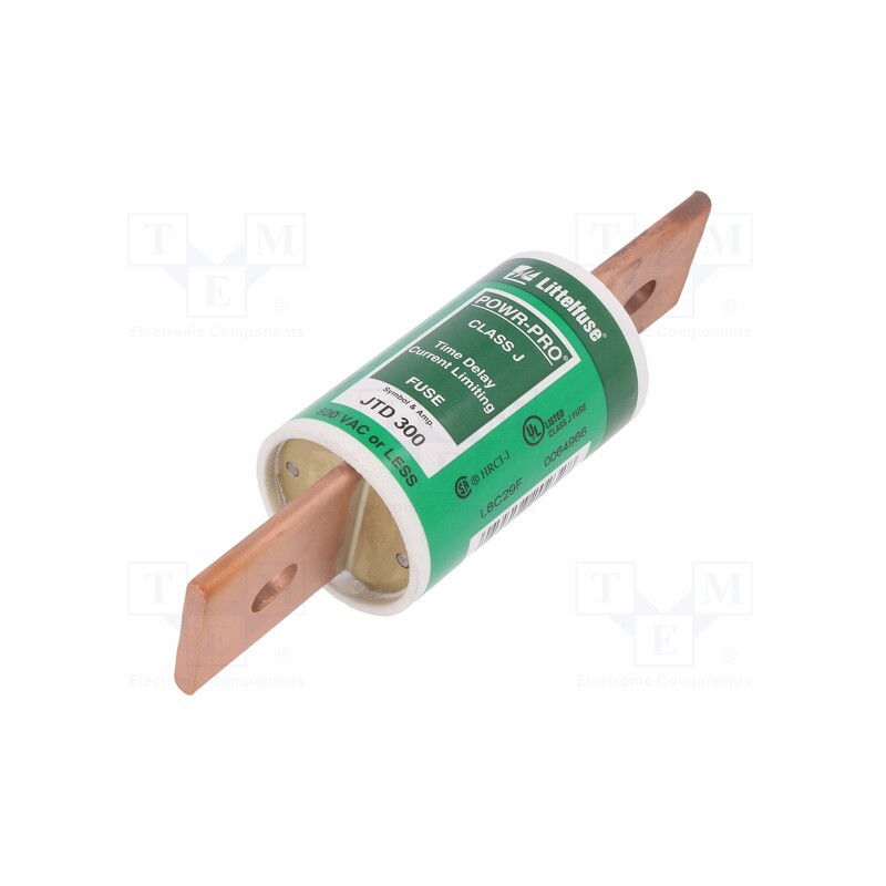 1 pcs x LITTELFUSE - JTD300 - Fuse: fuse, time-lag, 300A, 600VAC, 500VDC, industrial, JTD