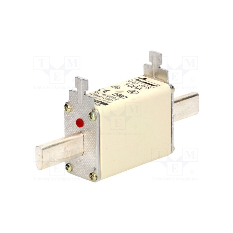 1 pcs x BUSSMANN - 100NHG01B - Fuse: fuse, gG,gL, 100A, 500VAC, 250VDC, ceramic,industrial, NH01