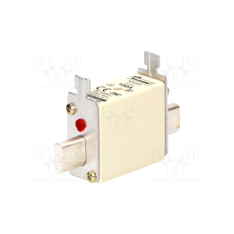 1 pcs x BUSSMANN - 100NHG000B - Fuse: fuse, 100A, 500VAC, 250VDC, ceramic,industrial, NH000