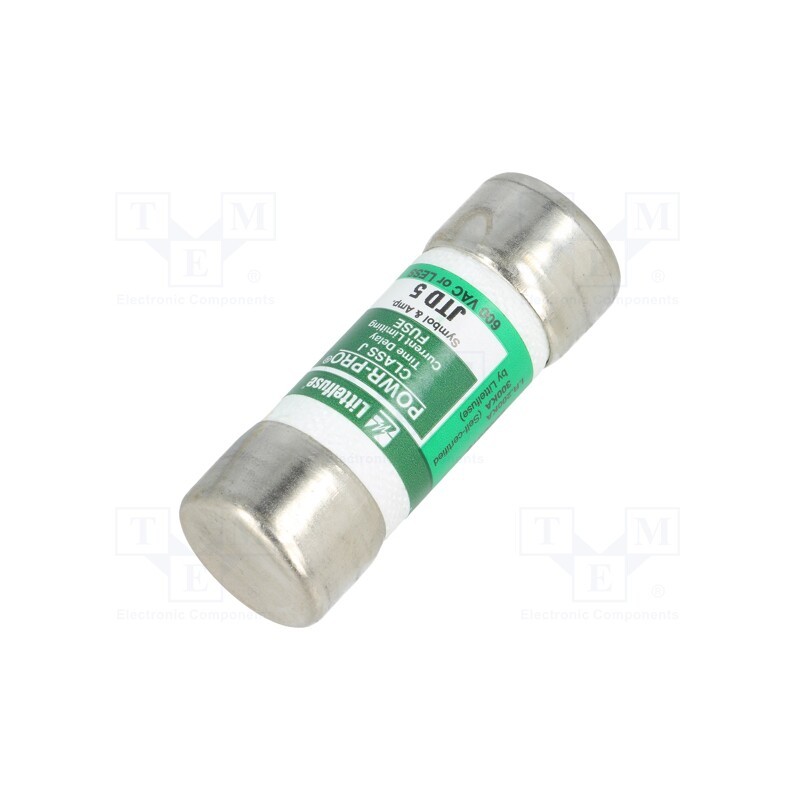 1 pcs x LITTELFUSE - JTD005 - Fuse: fuse, time-lag, 5A, 600VAC, 300VDC, industrial, 20.6x57.2mm