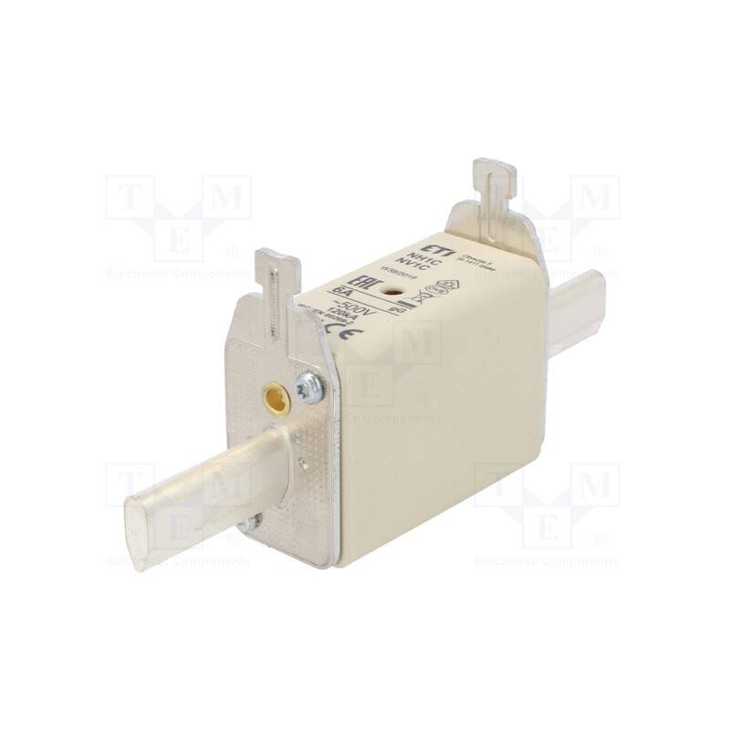 1 pcs x ETI POLAM - 4184203 - Fuse: fuse, gG, 6A, 500VAC, ceramic,industrial, NH1C, WT-NH