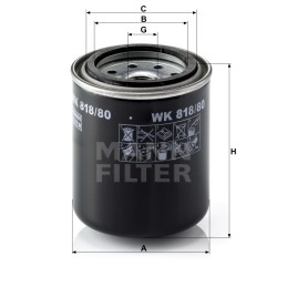 Mann filter wk 818 80 fuel filter