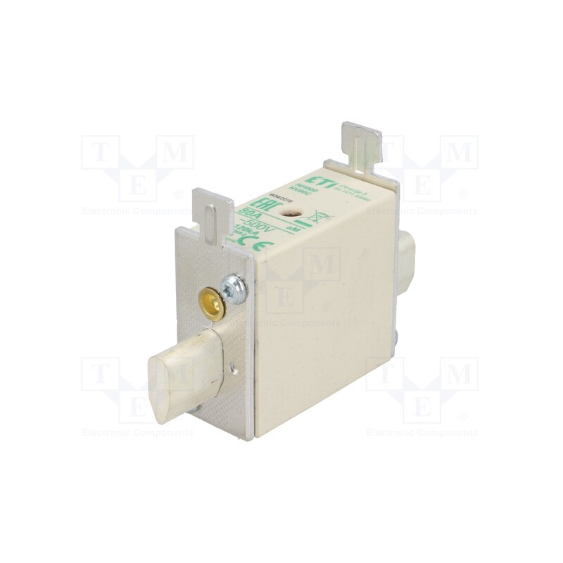 1 pcs x ETI POLAM - 4181413 - Fuse: fuse, aM, 80A, 500VAC, ceramic,industrial, NH00C, WT-NH