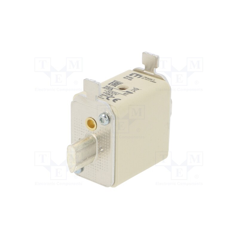 1 pcs x ETI POLAM - 4114333 - Fuse: fuse, quick blow, 25A, 500VAC, ceramic,industrial, NH00