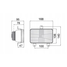 Headlight right left mf 4000 series 3824712