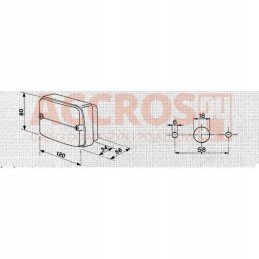 Rear combination lamp 120 x 80mm deutz 02394000 04