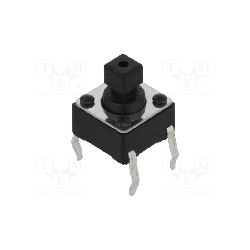 10 pcs x NINIGI - TACTS-67R-F - Microswitch TACT, SPST-NO, Pos: 2, 0.05A/12VDC, THT, none, 2.5N