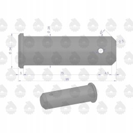 Lower link support pin c 330 or ursus