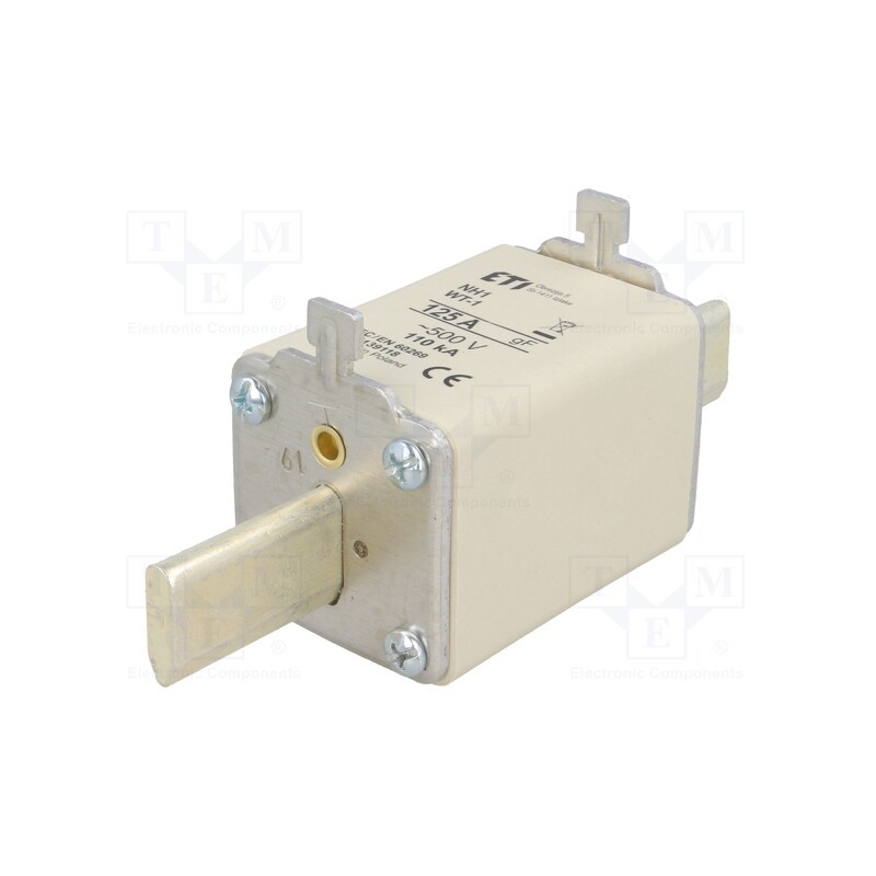1 pcs x ETI POLAM - 4139118 - Fuse: fuse, quick blow, 125A, 500VAC, ceramic,industrial, NH1