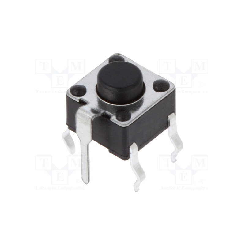 5 pcs x TE Connectivity - 1825955-6 - Microswitch TACT, SPST-NO, Pos: 2, 0.05A/24VDC, THT, none, 1N, round