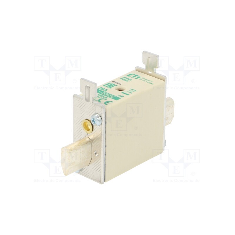 1 pcs x ETI POLAM - 4181406 - Fuse: fuse, aM, 20A, 690VAC, ceramic,industrial, NH00C, WT-NH