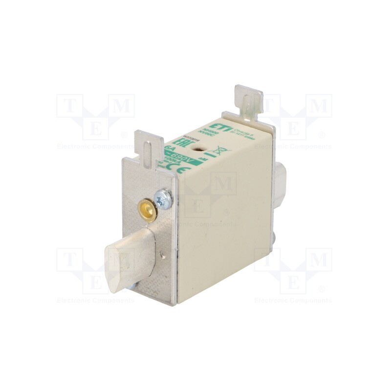 1 pcs x ETI POLAM - 4181403 - Fuse: fuse, aM, 6A, 690VAC, ceramic,industrial, NH00C, WT-NH