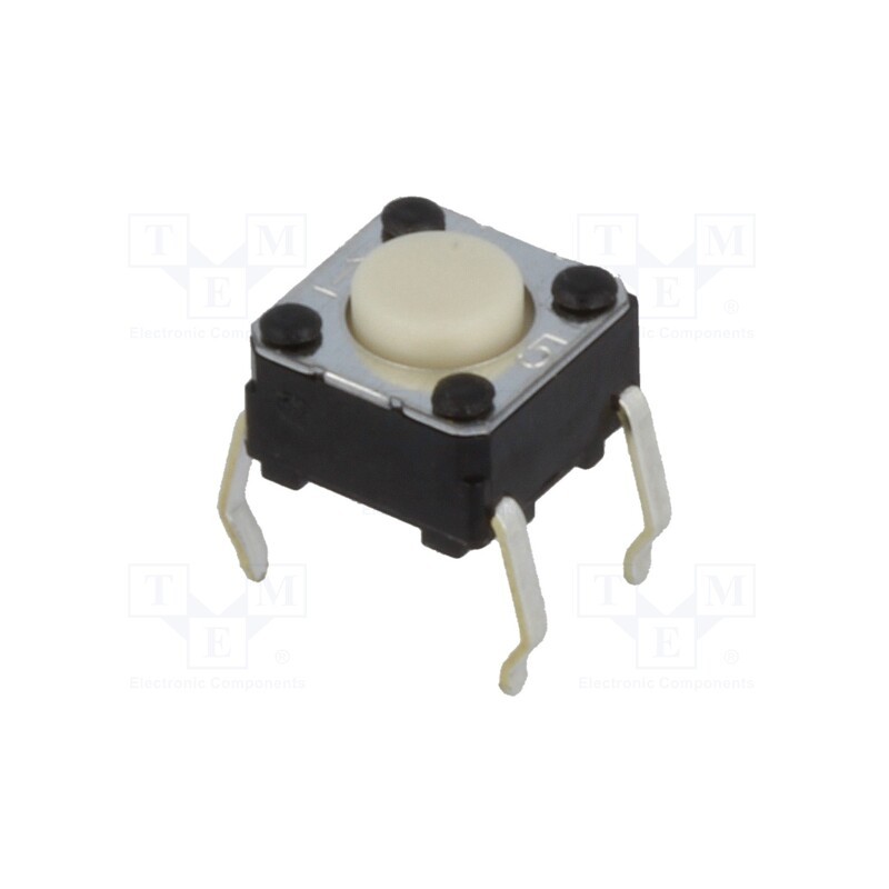 10 pcs x OMRON OCB - B3F-1000 - Microswitch TACT, SPST-NO, Pos: 2, 0.05A/24VDC, THT, none, 0.98N